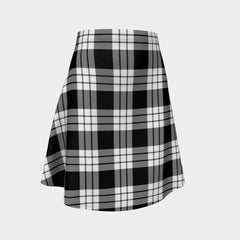 MacFarlane Black & White Tartan Flared Skirt