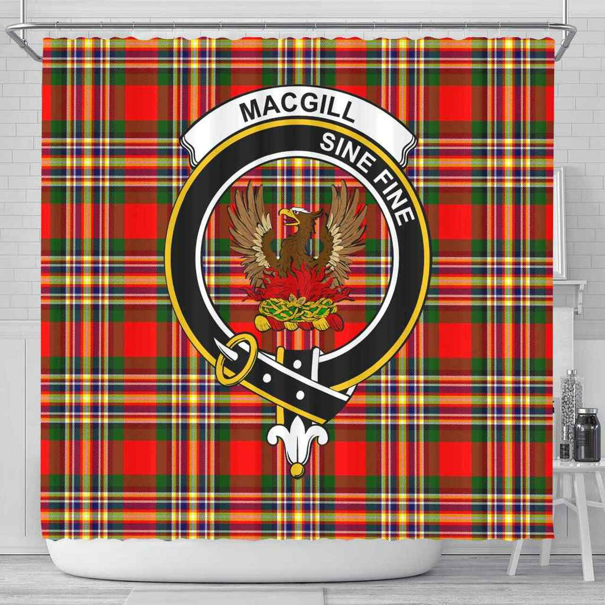 MacGill (Makgill) Tartan Crest Shower Curtain