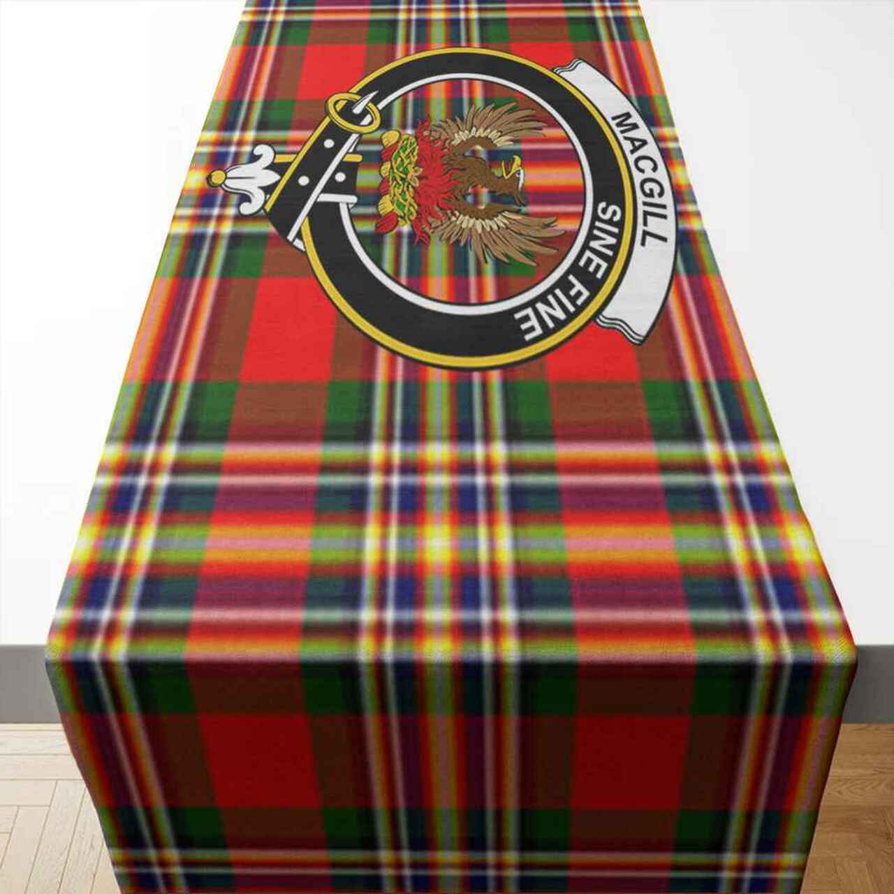 MacGill (Makgill) Tartan Crest Table Runner - Cotton table runner