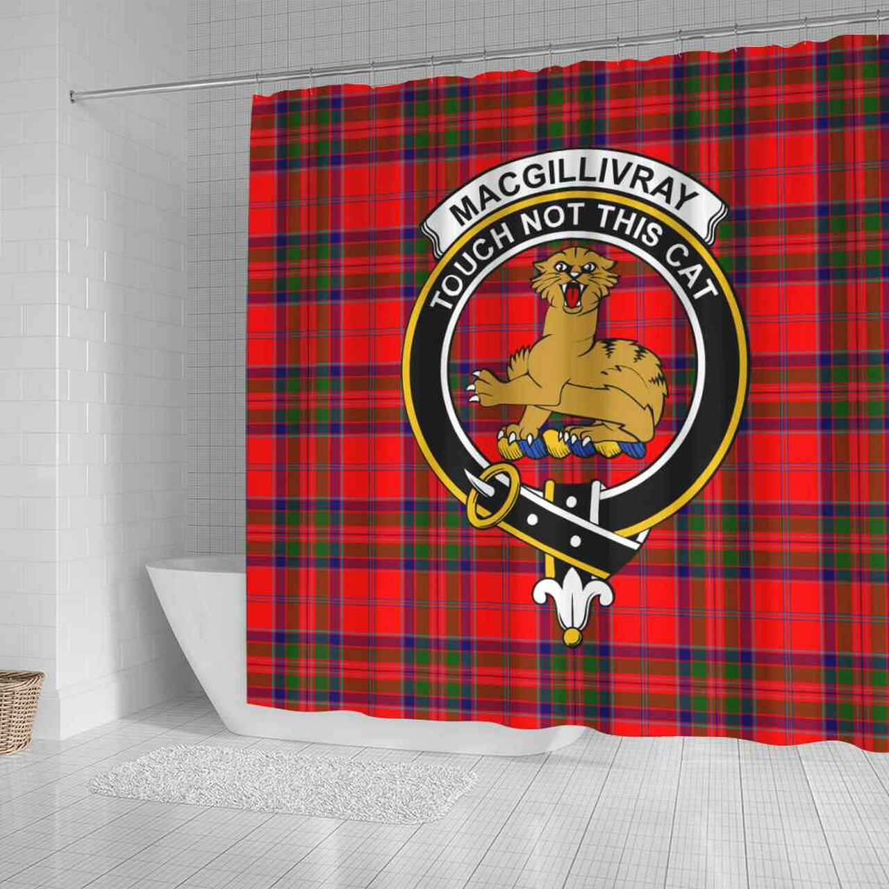 MacGillivray Tartan Crest Shower Curtain