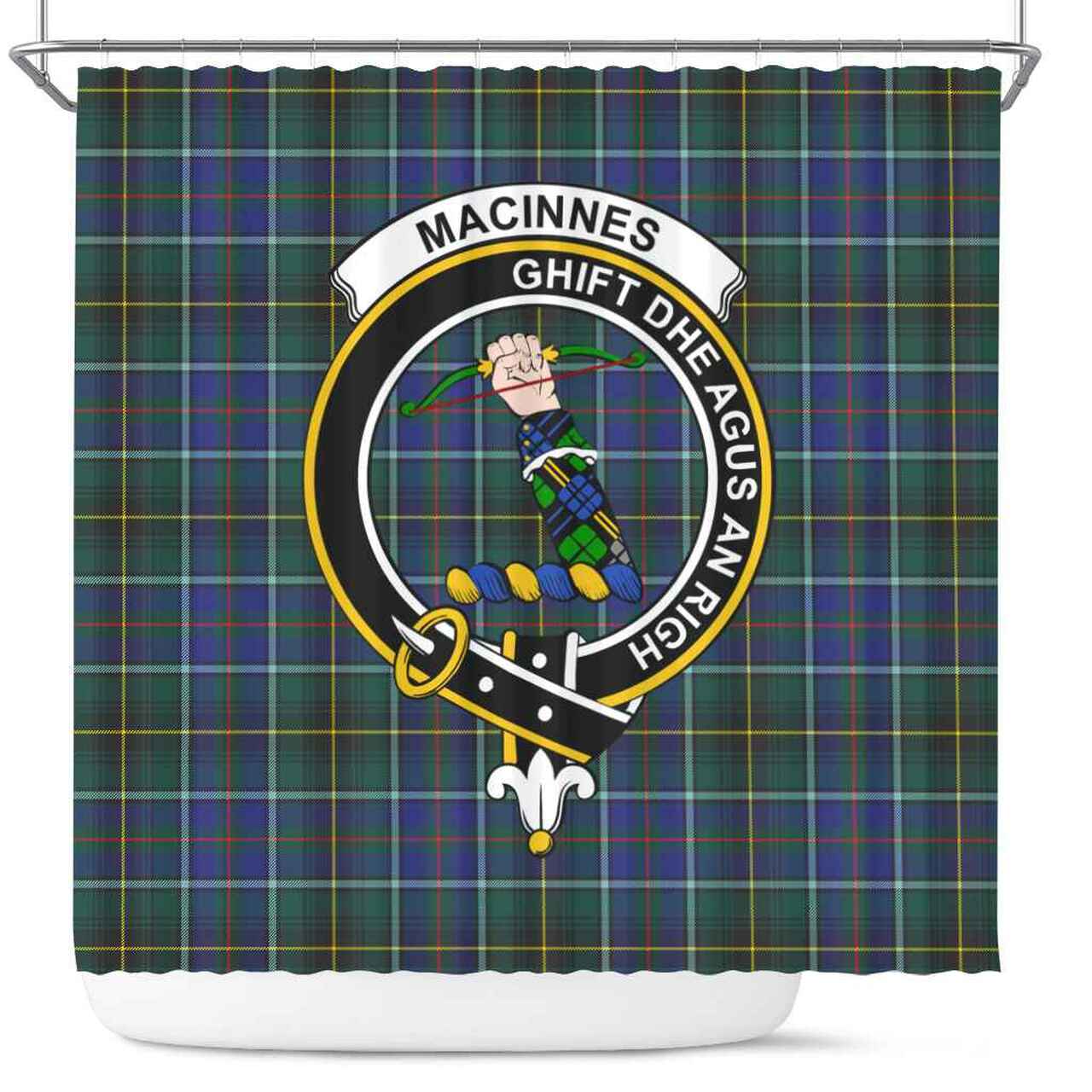 MacInnes Tartan Crest Shower Curtain