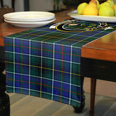 MacInnes Tartan Crest Table Runner - Cotton table runner