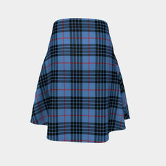 MacKay Blue Tartan Flared Skirt