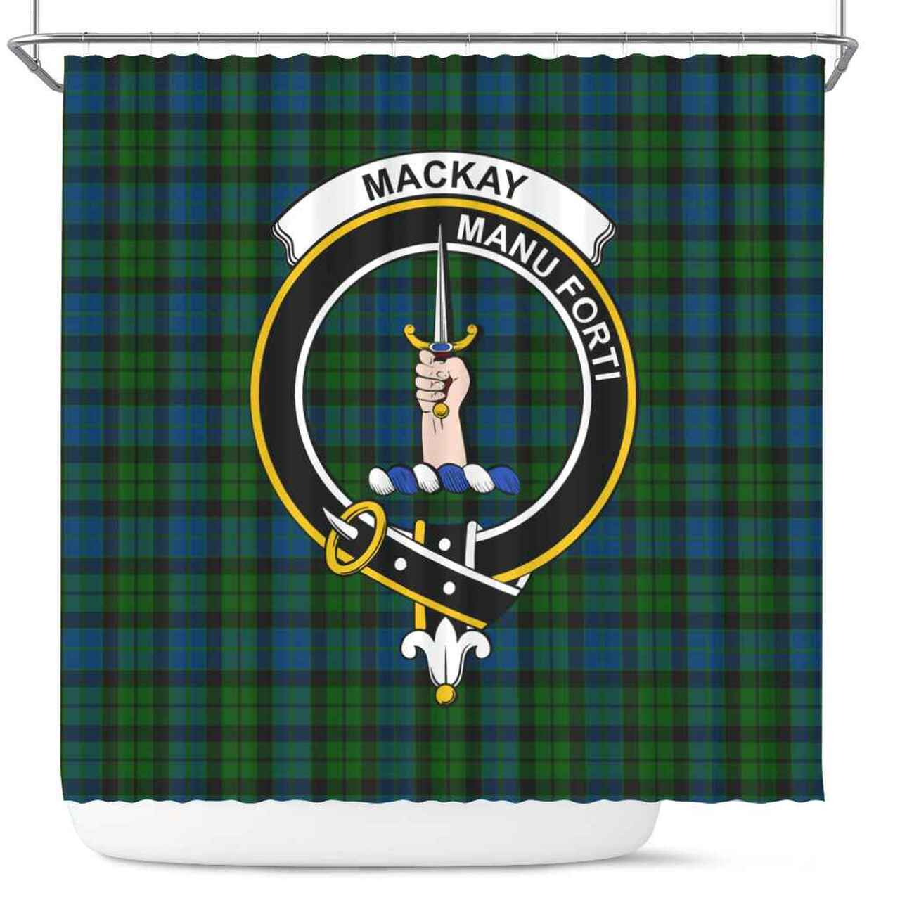 MacKay Tartan Crest Shower Curtain