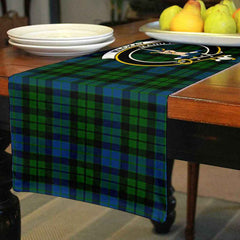 MacKay Tartan Crest Table Runner - Cotton table runner