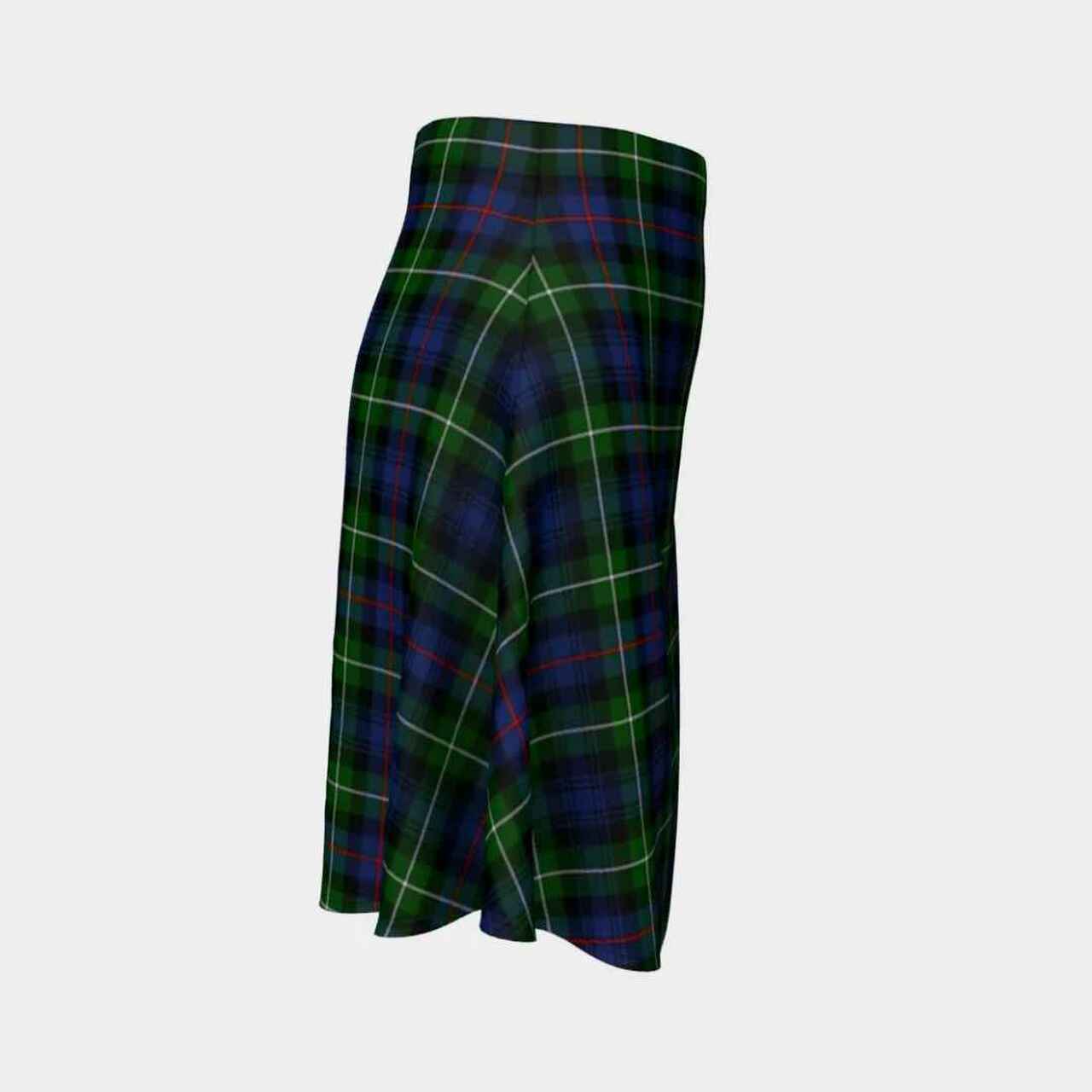 MacKenzie Modern Tartan Flared Skirt