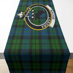 MacKie Tartan Crest Table Runner - Cotton table runner