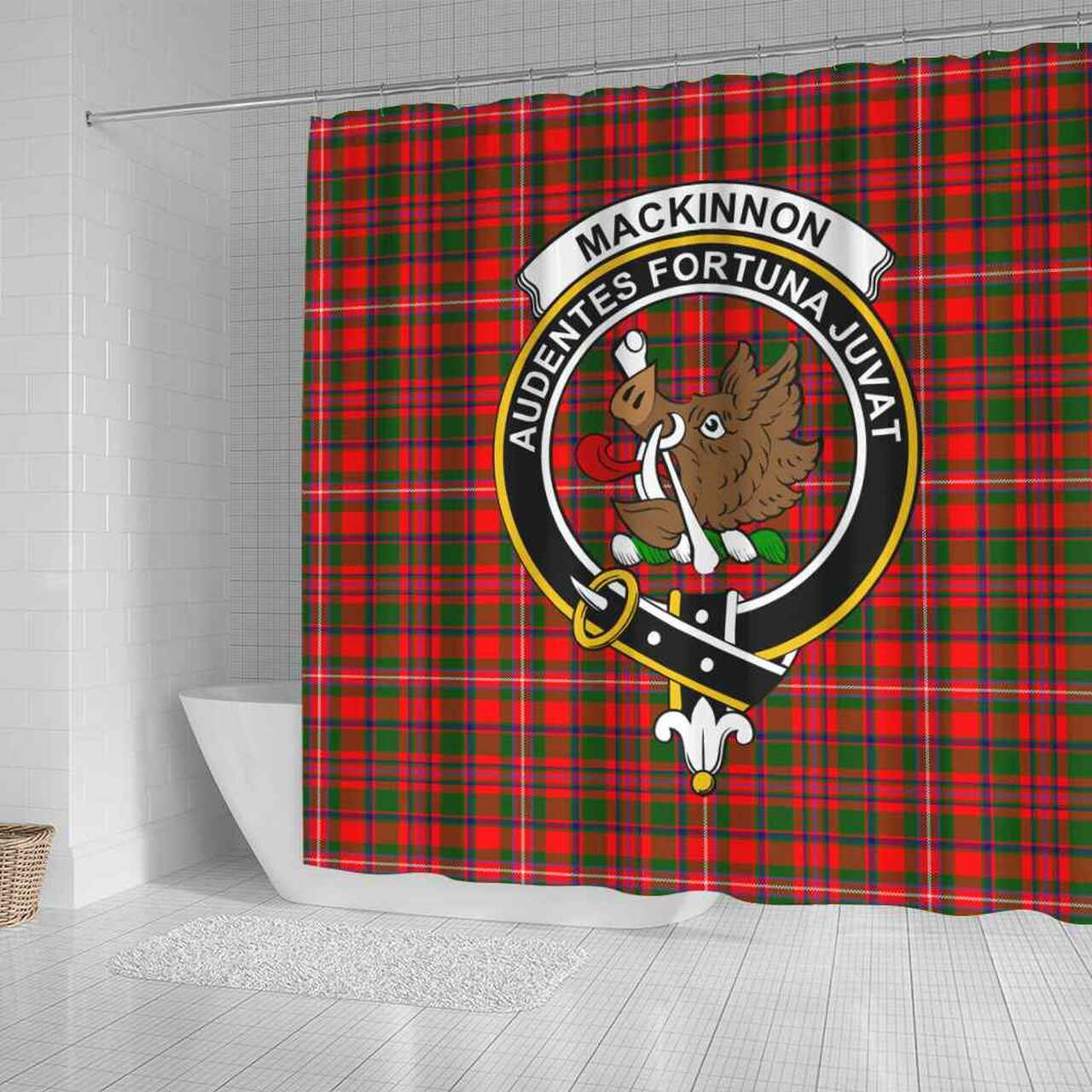 MacKinnon Tartan Crest Shower Curtain