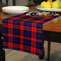 MacLachlan Tartan Crest Table Runner - Cotton table runner