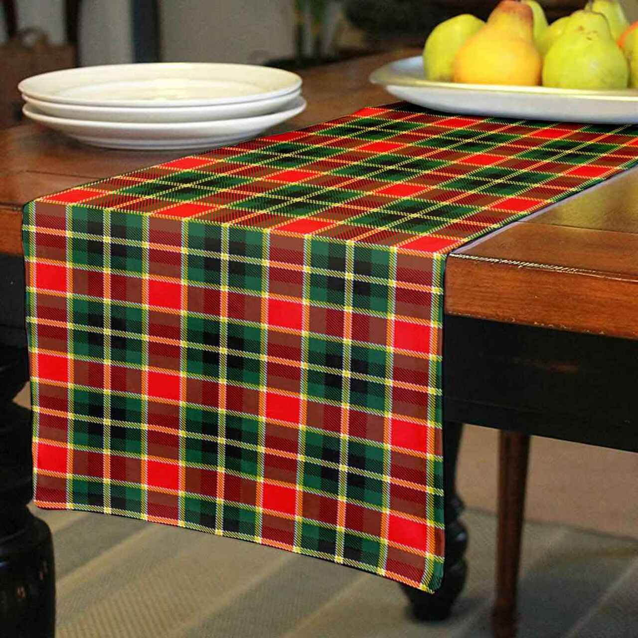 MacLachlan Hunting Modern Tartan Table Runner - Cotton table runner