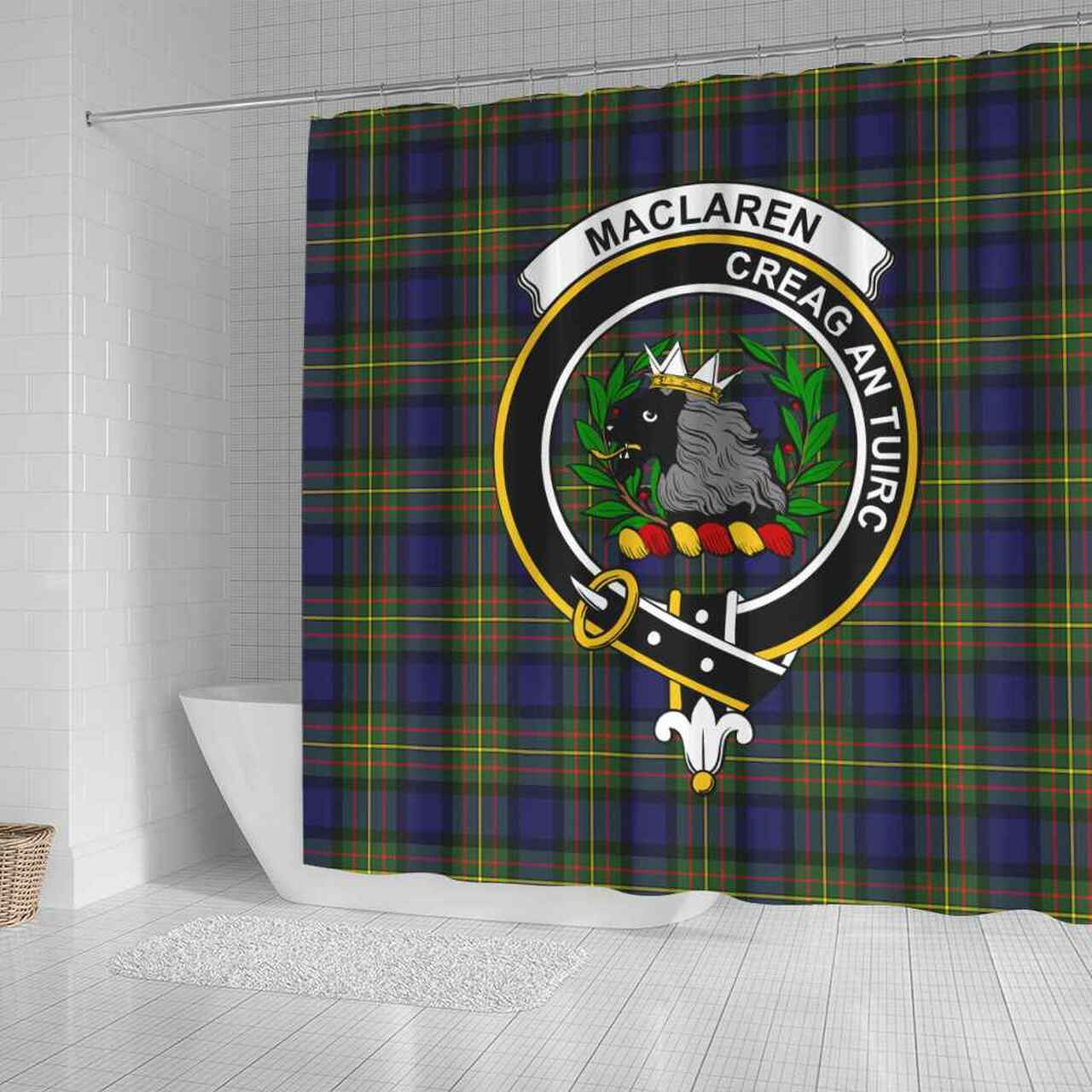 MacLaren Tartan Crest Shower Curtain