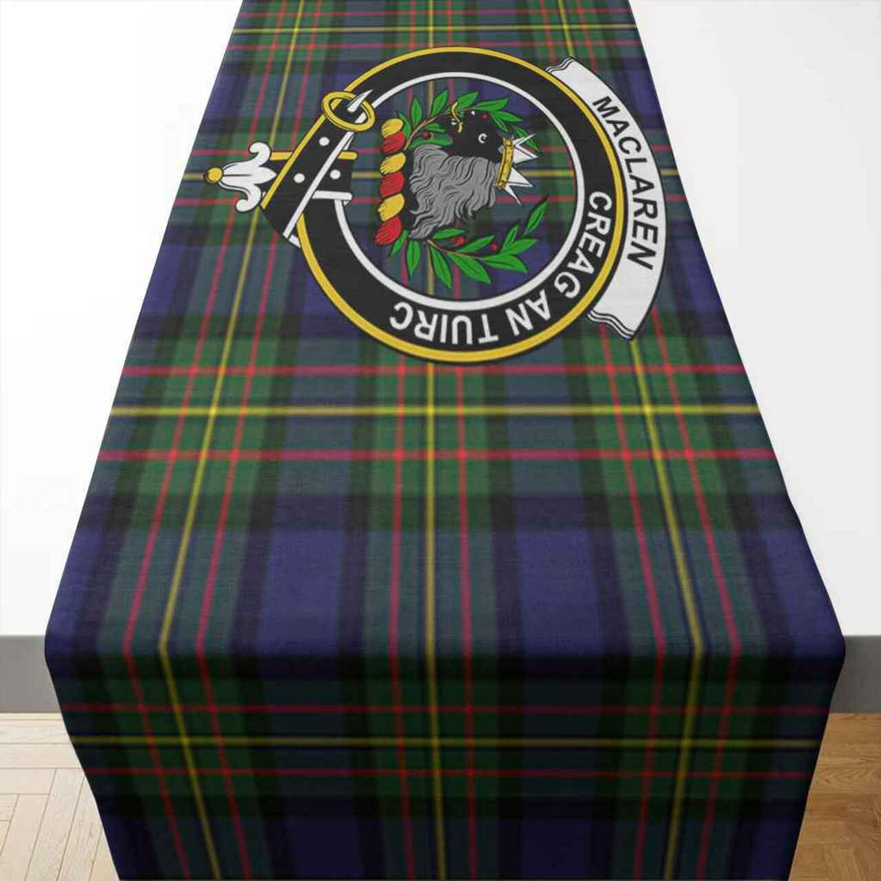 MacLaren Tartan Crest Table Runner - Cotton table runner