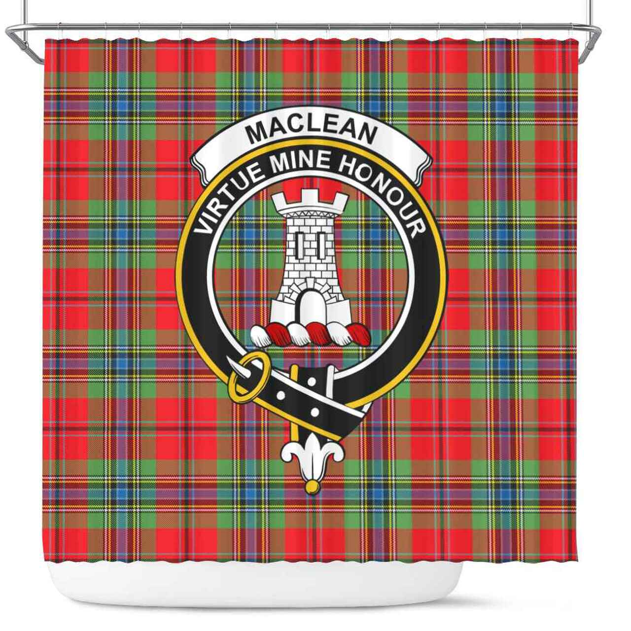 MacLean Tartan Crest Shower Curtain