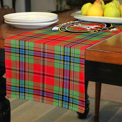 MacLean Tartan Crest Table Runner - Cotton table runner