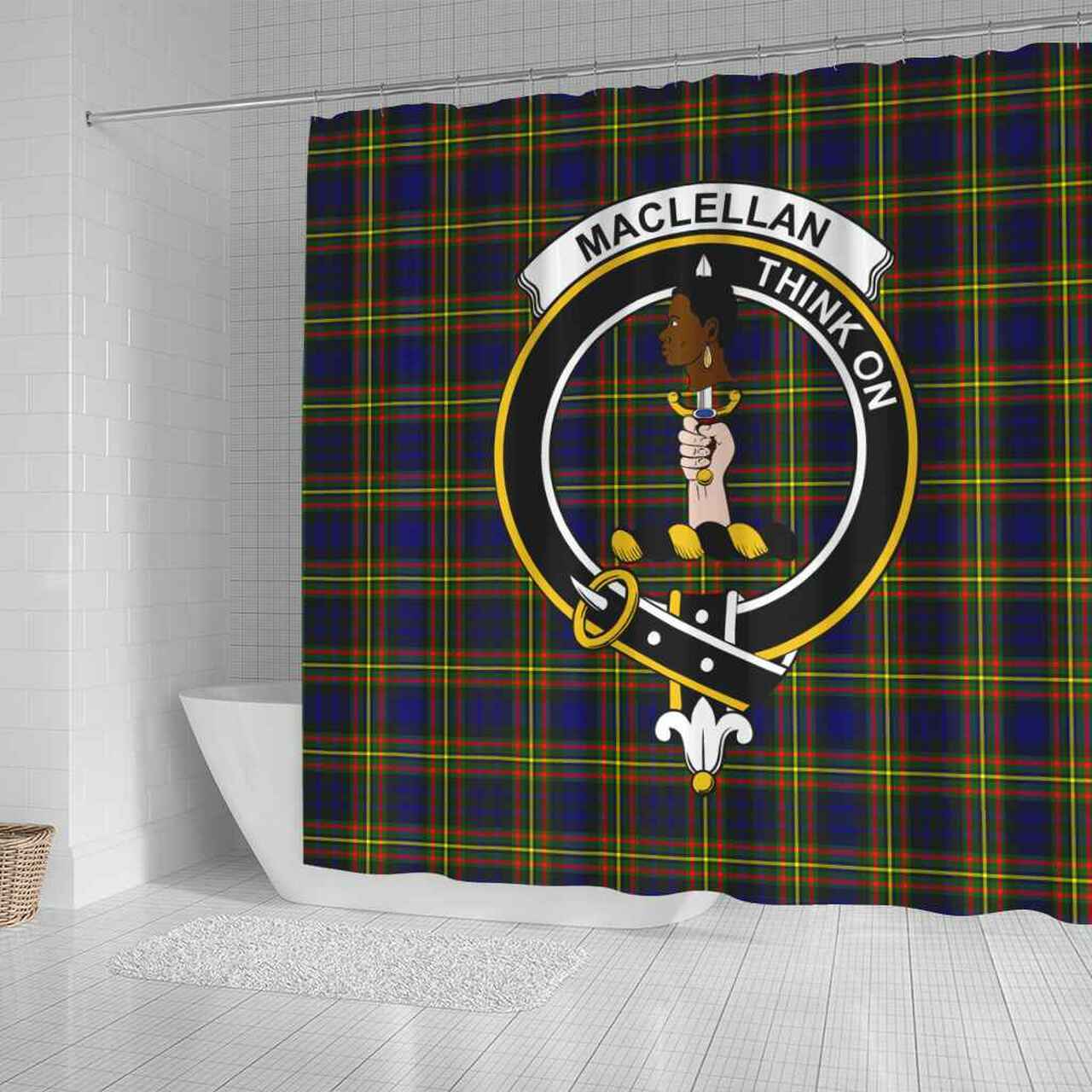 MacLellan Tartan Crest Shower Curtain