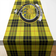 MacLeod Tartan Crest Table Runner - Cotton table runner