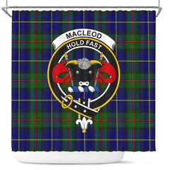 MacLeod of Lewis Tartan Crest Shower Curtain