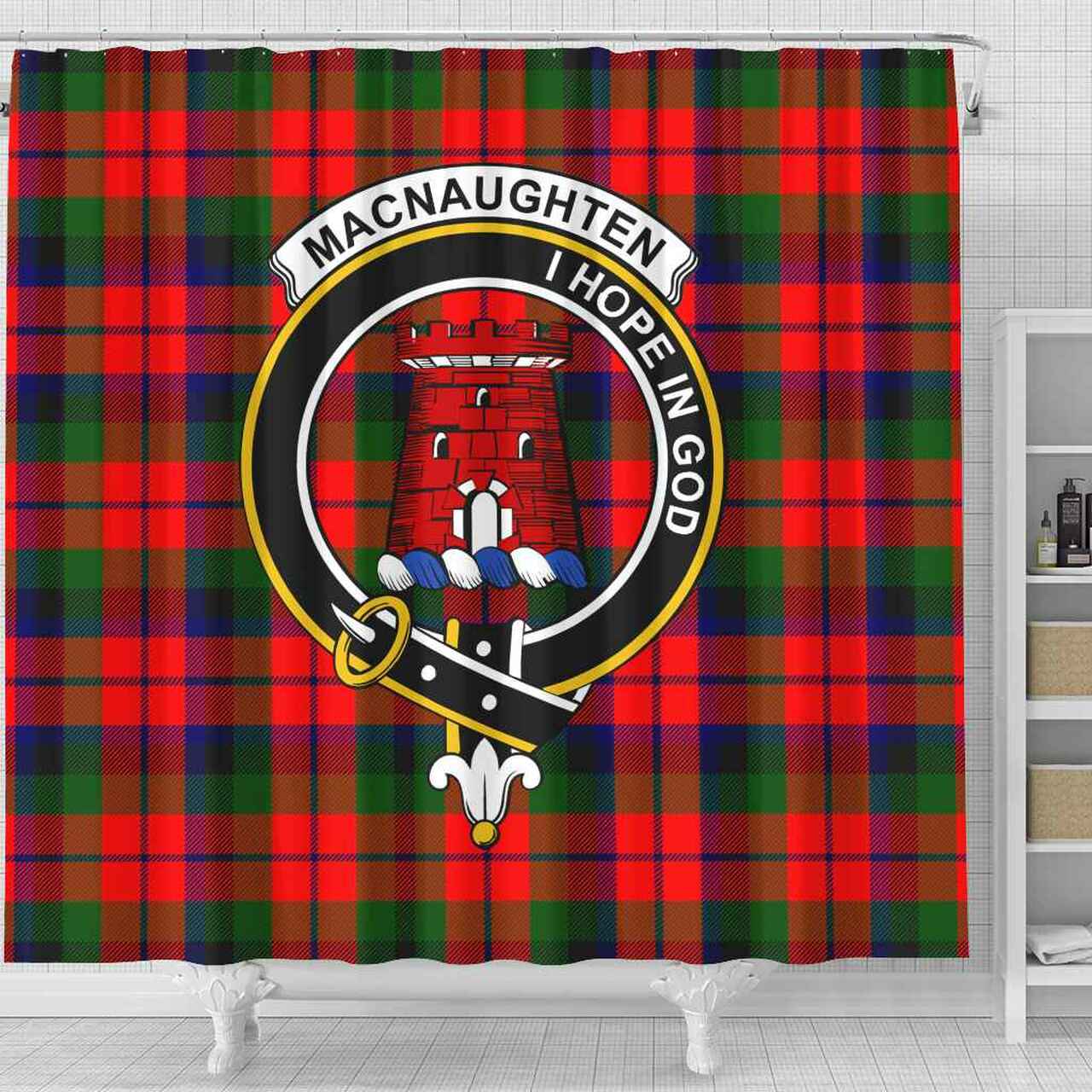 MacNaughten Tartan Crest Shower Curtain