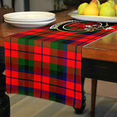 MacNaughten Tartan Crest Table Runner - Cotton table runner