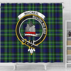 MacNeil of Colonsay Tartan Crest Shower Curtain