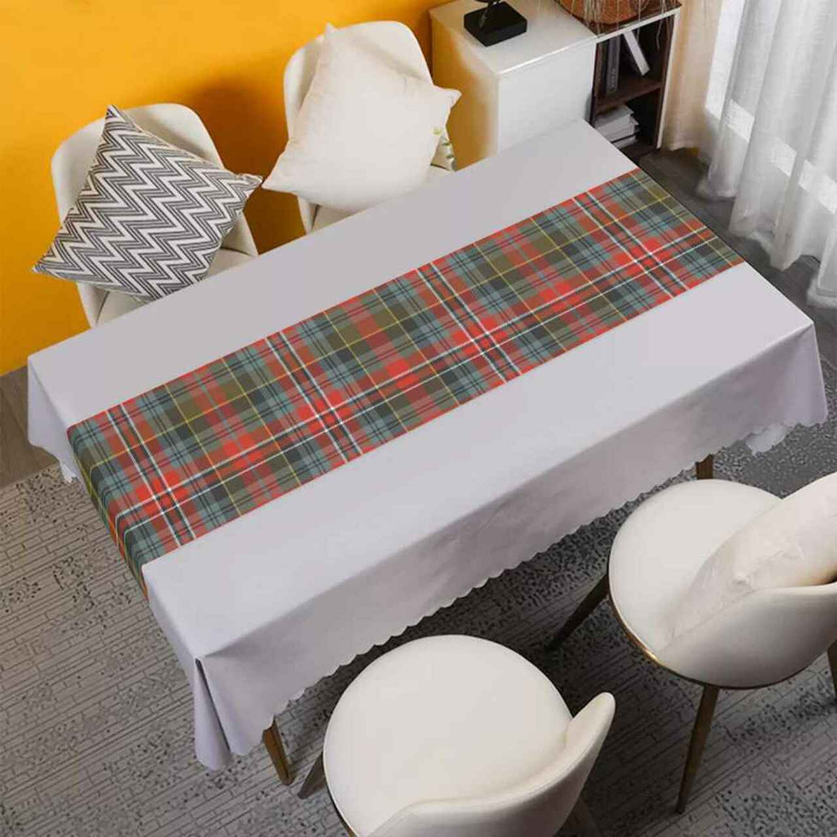 MacPherson Weathered Tartan Table Runner - Cotton table runner