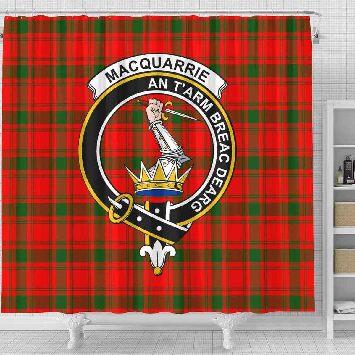 MacQuarrie Tartan Crest Shower Curtain