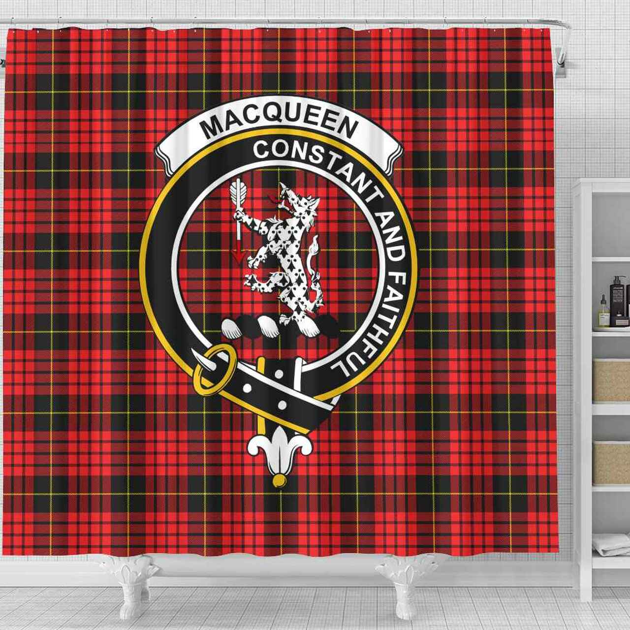 MacQueen Tartan Crest Shower Curtain