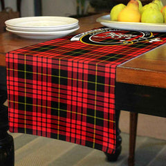 MacQueen Tartan Crest Table Runner - Cotton table runner