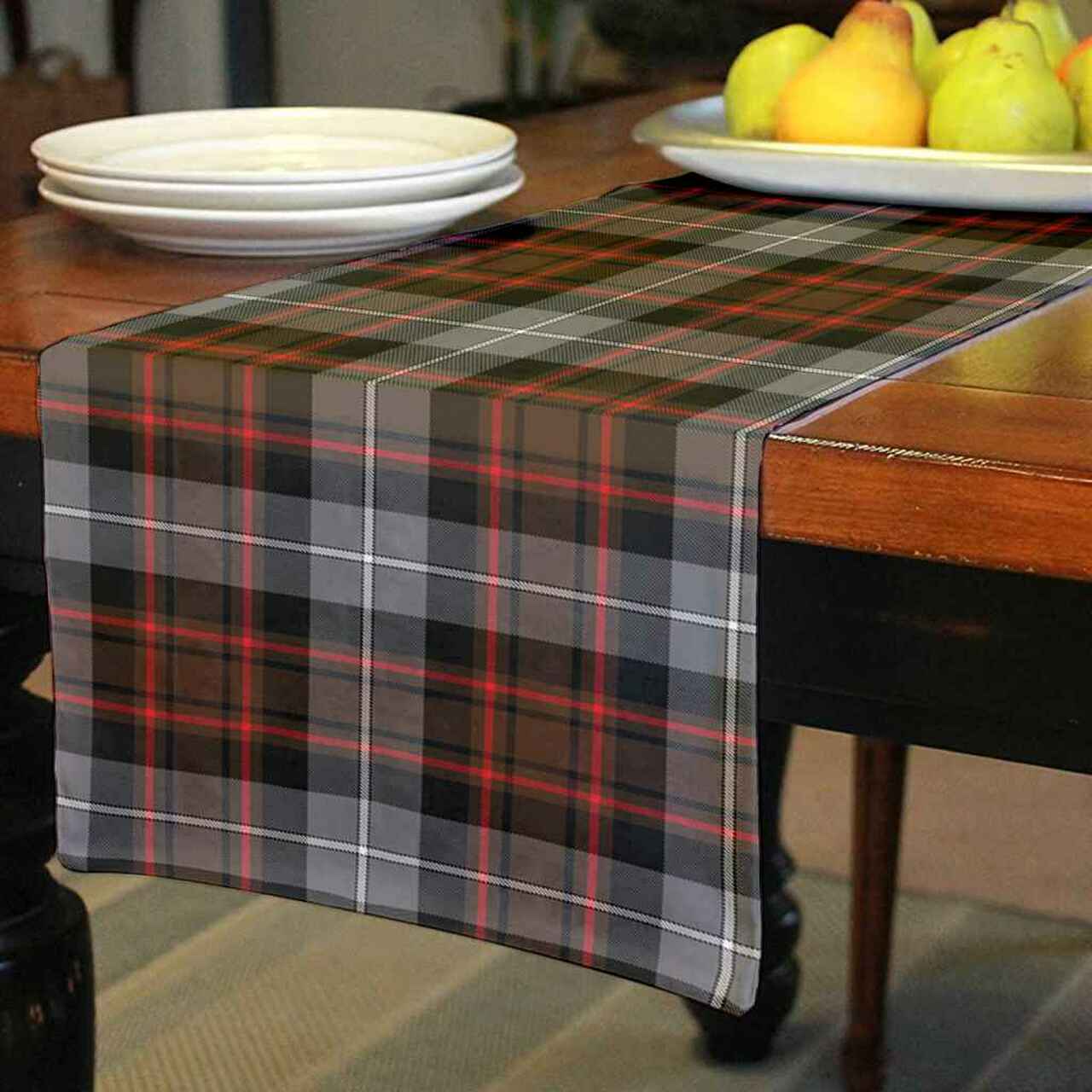 MacRae Hunting Weathered Tartan Table Runner - Cotton table runner