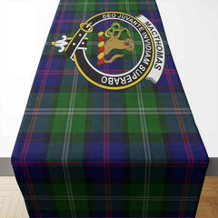 MacThomas Tartan Crest Table Runner - Cotton table runner