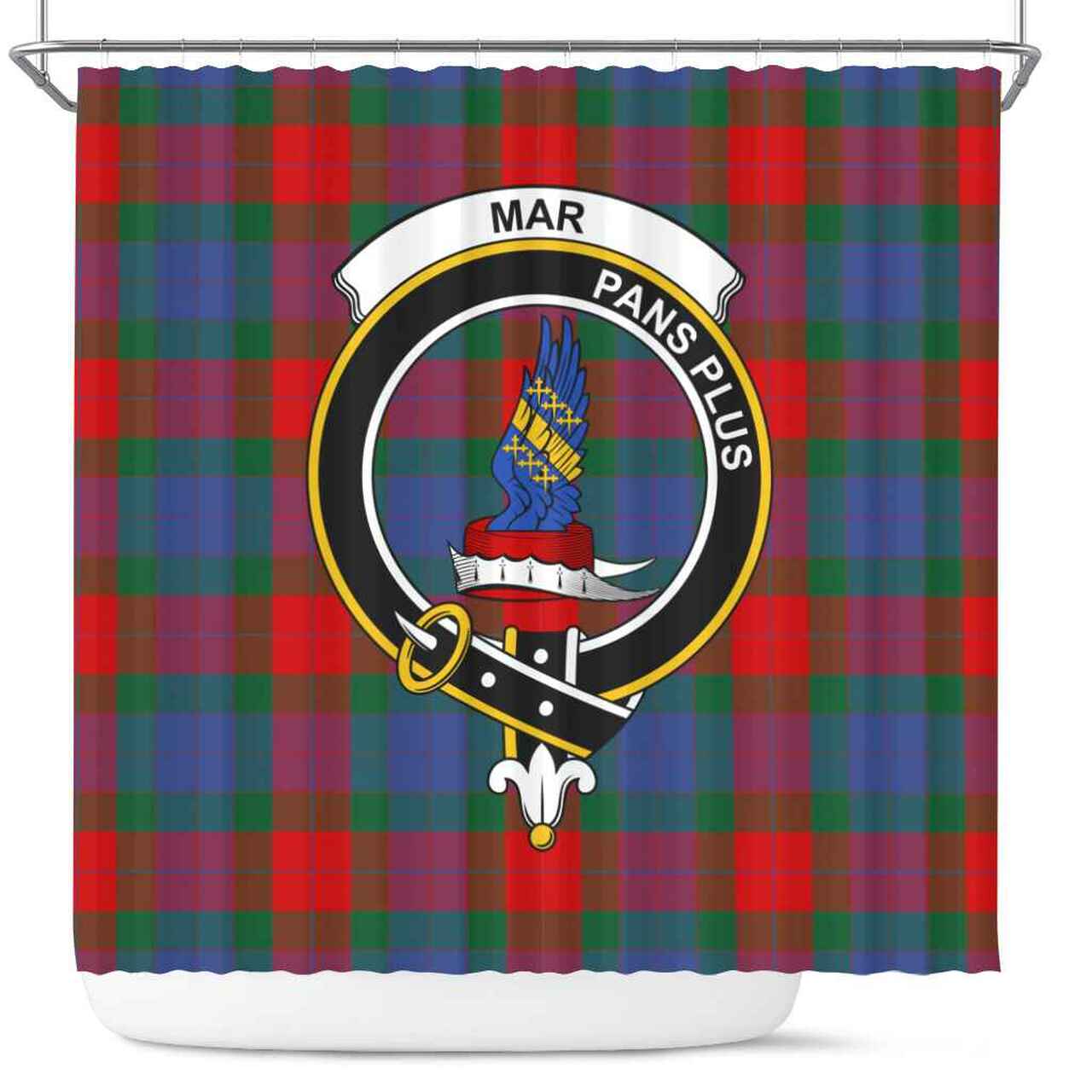 Mar Tartan Crest Shower Curtain