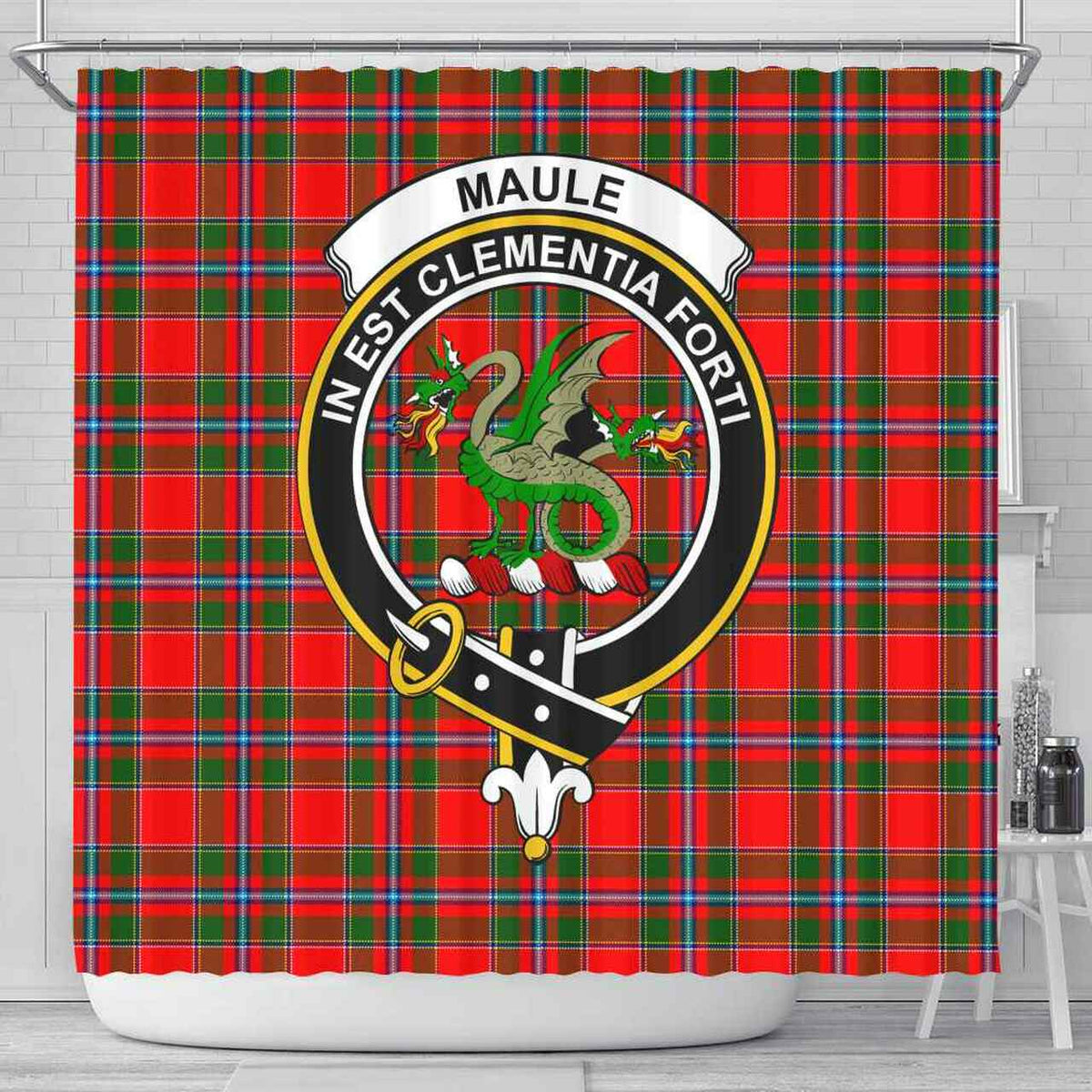 Maule Tartan Crest Shower Curtain