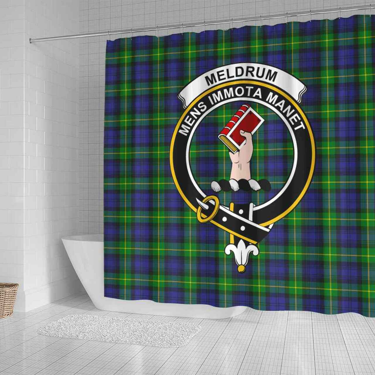 Meldrum Tartan Crest Shower Curtain