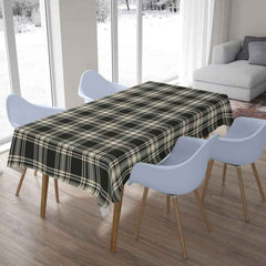 Menzies Black & White Ancient Tartan Tablecloth