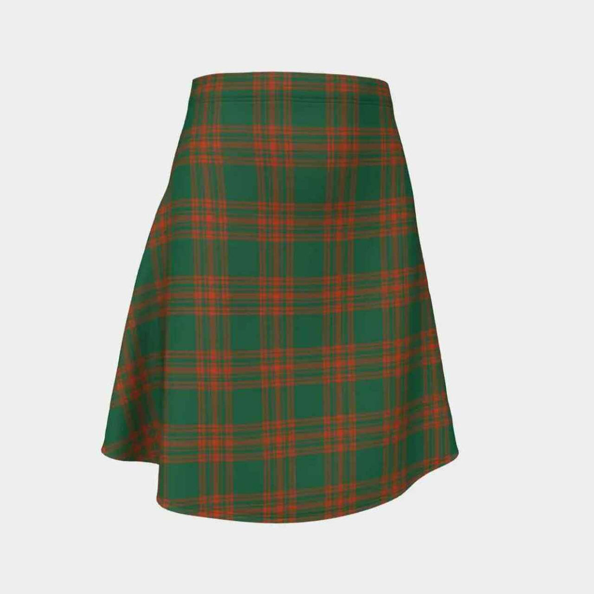 Menzies Green Ancient Tartan Flared Skirt