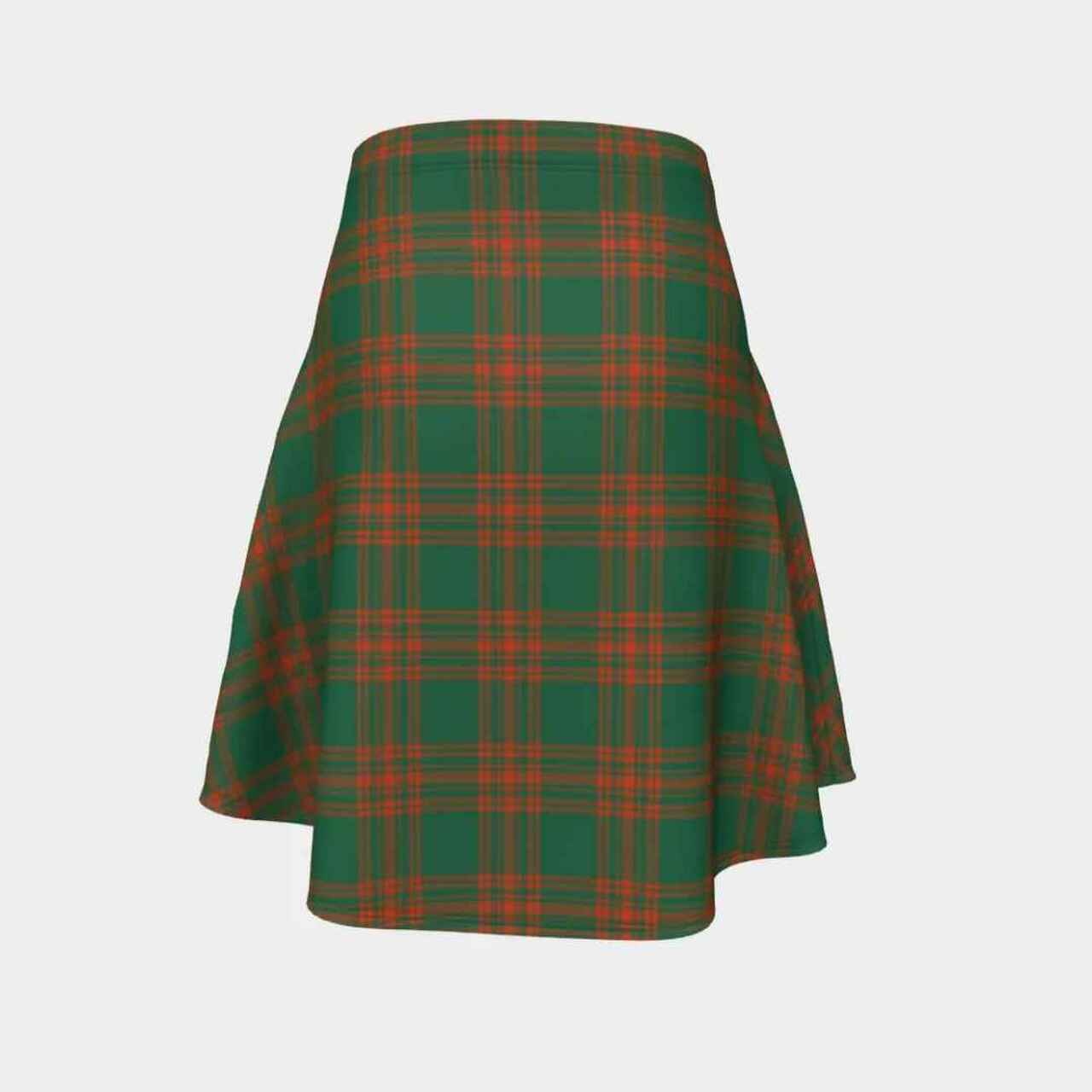 Menzies Green Ancient Tartan Flared Skirt