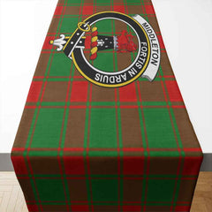 Middleton Tartan Crest Table Runner - Cotton table runner