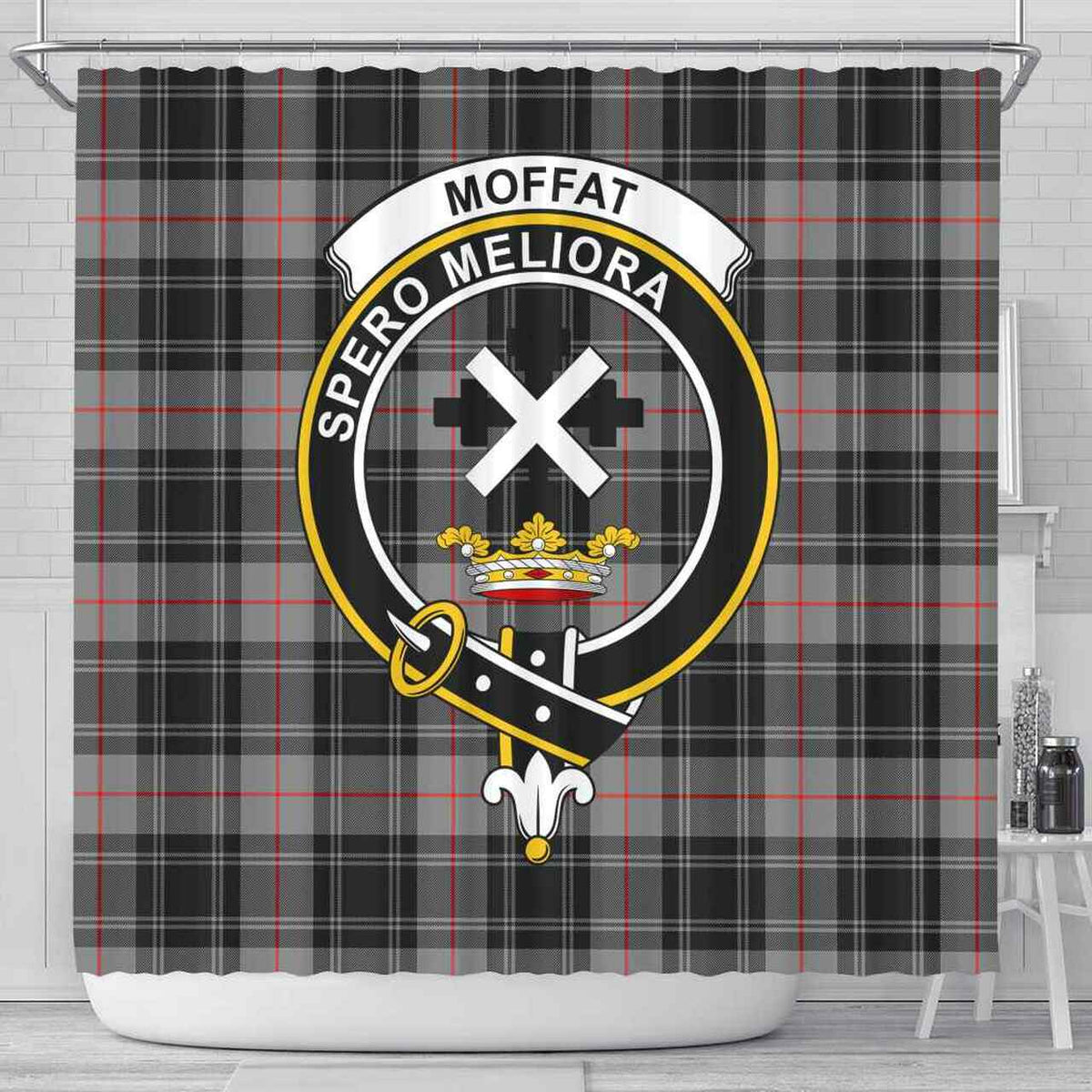 Moffat Tartan Crest Shower Curtain