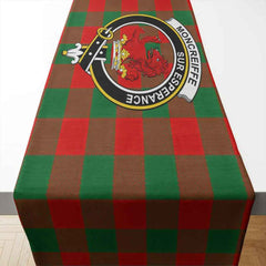 Moncrieffe Tartan Crest Table Runner - Cotton table runner