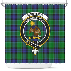 Monteith Tartan Crest Shower Curtain