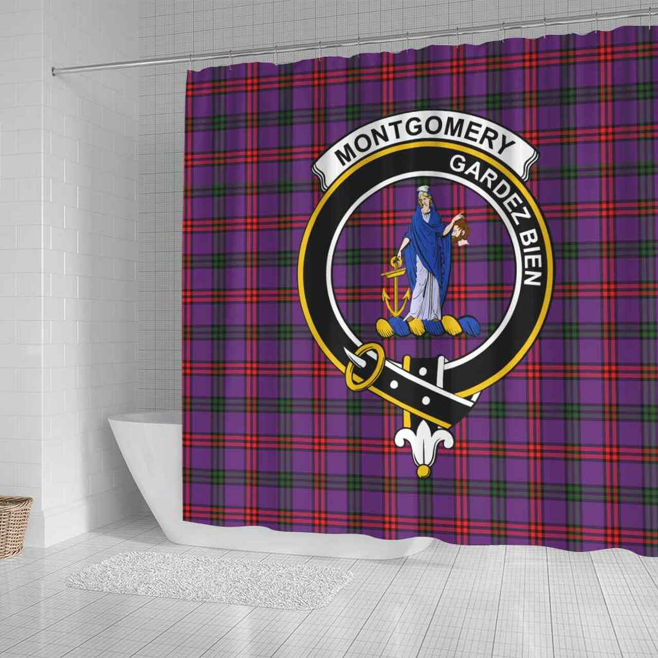 Montgomery Tartan Crest Shower Curtain