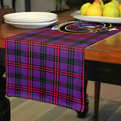 Montgomery Tartan Crest Table Runner - Cotton table runner