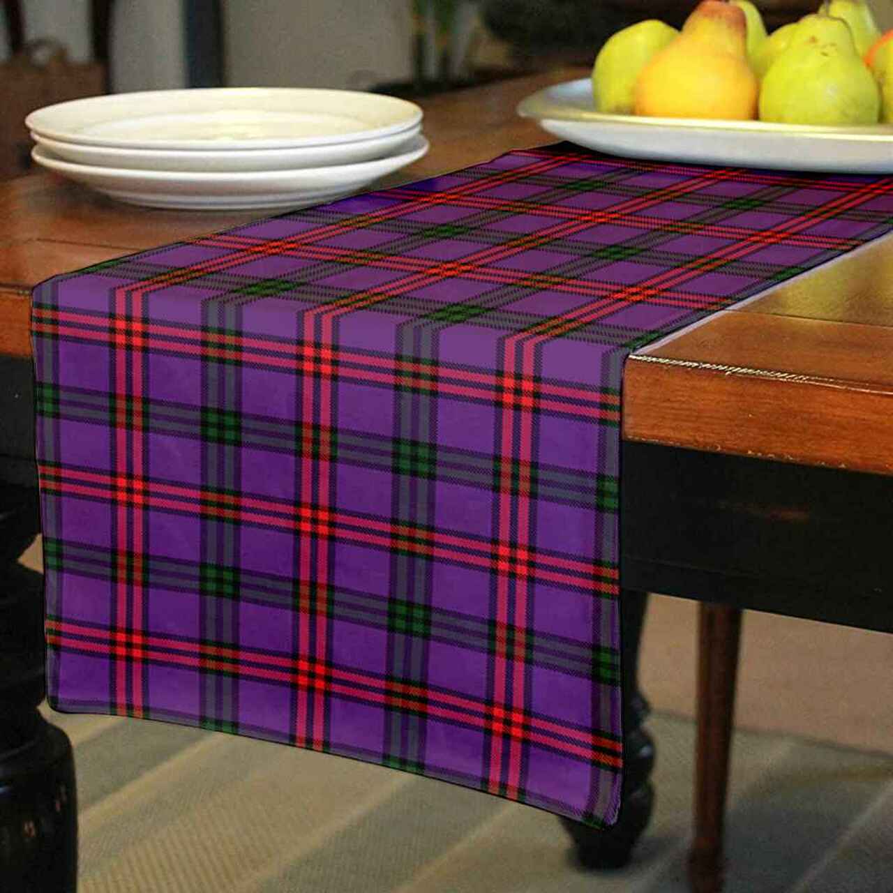 Montgomery Modern Tartan Table Runner - Cotton table runner