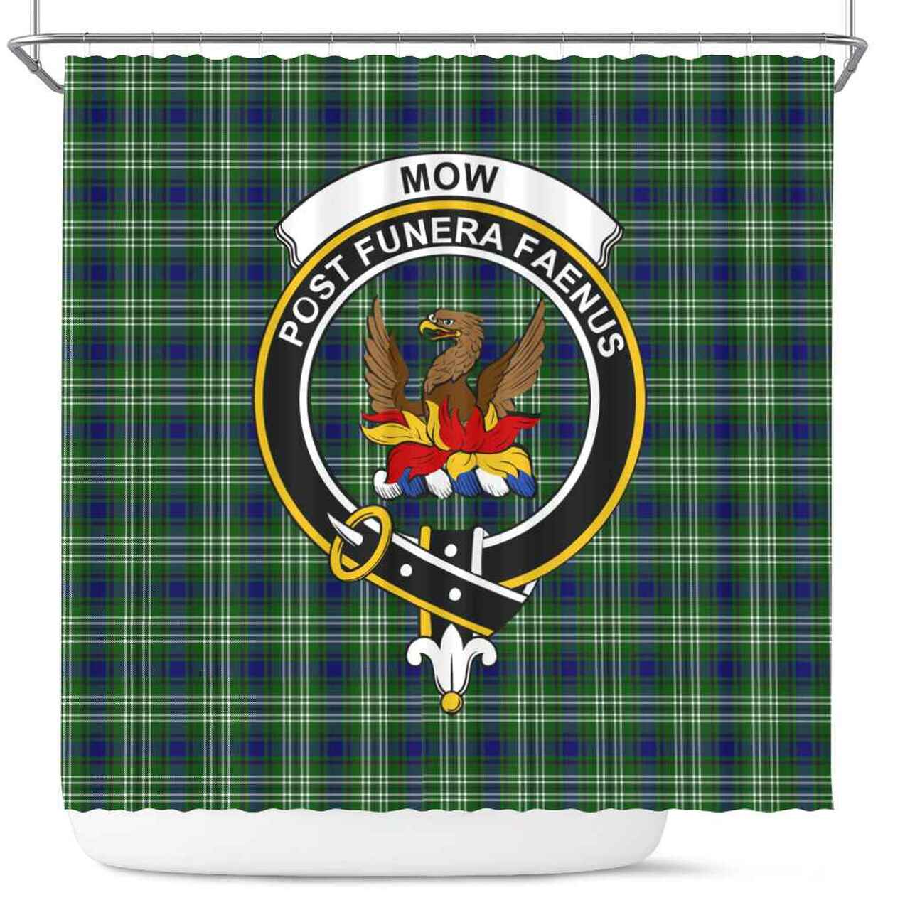 Mow Tartan Crest Shower Curtain