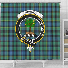 Mowat (of Inglistoun) Tartan Crest Shower Curtain