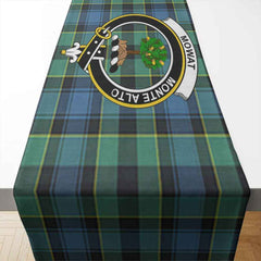 Mowat (of Inglistoun) Tartan Crest Table Runner - Cotton table runner