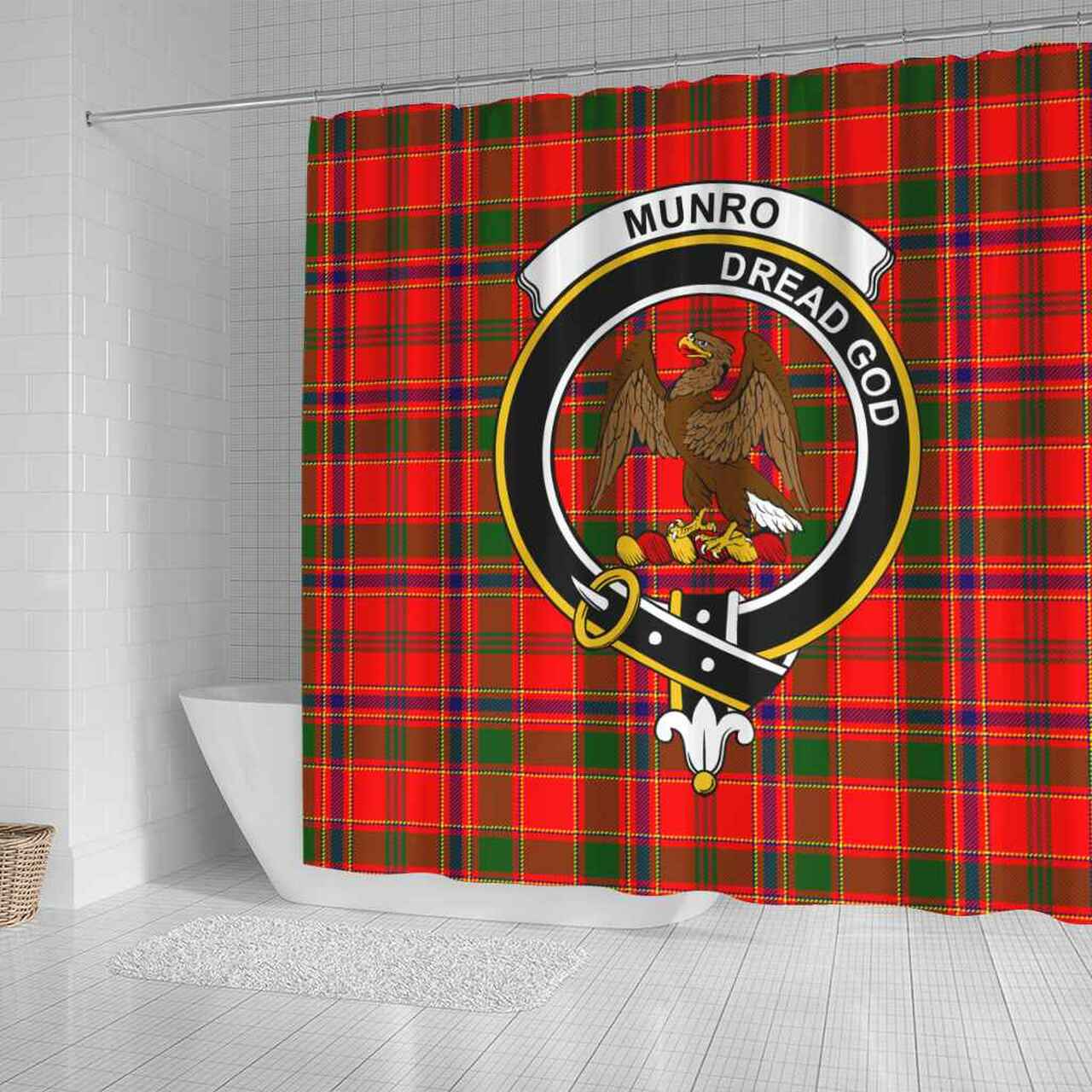 Munro Tartan Crest Shower Curtain