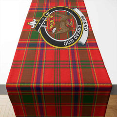 Munro Tartan Crest Table Runner - Cotton table runner