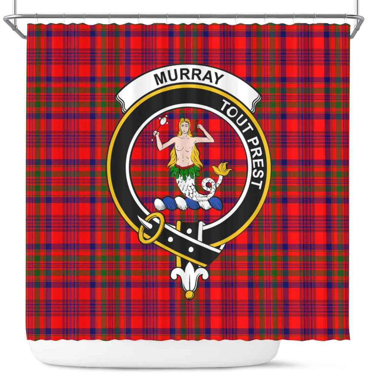 Murray (of Dysart) Tartan Crest Shower Curtain