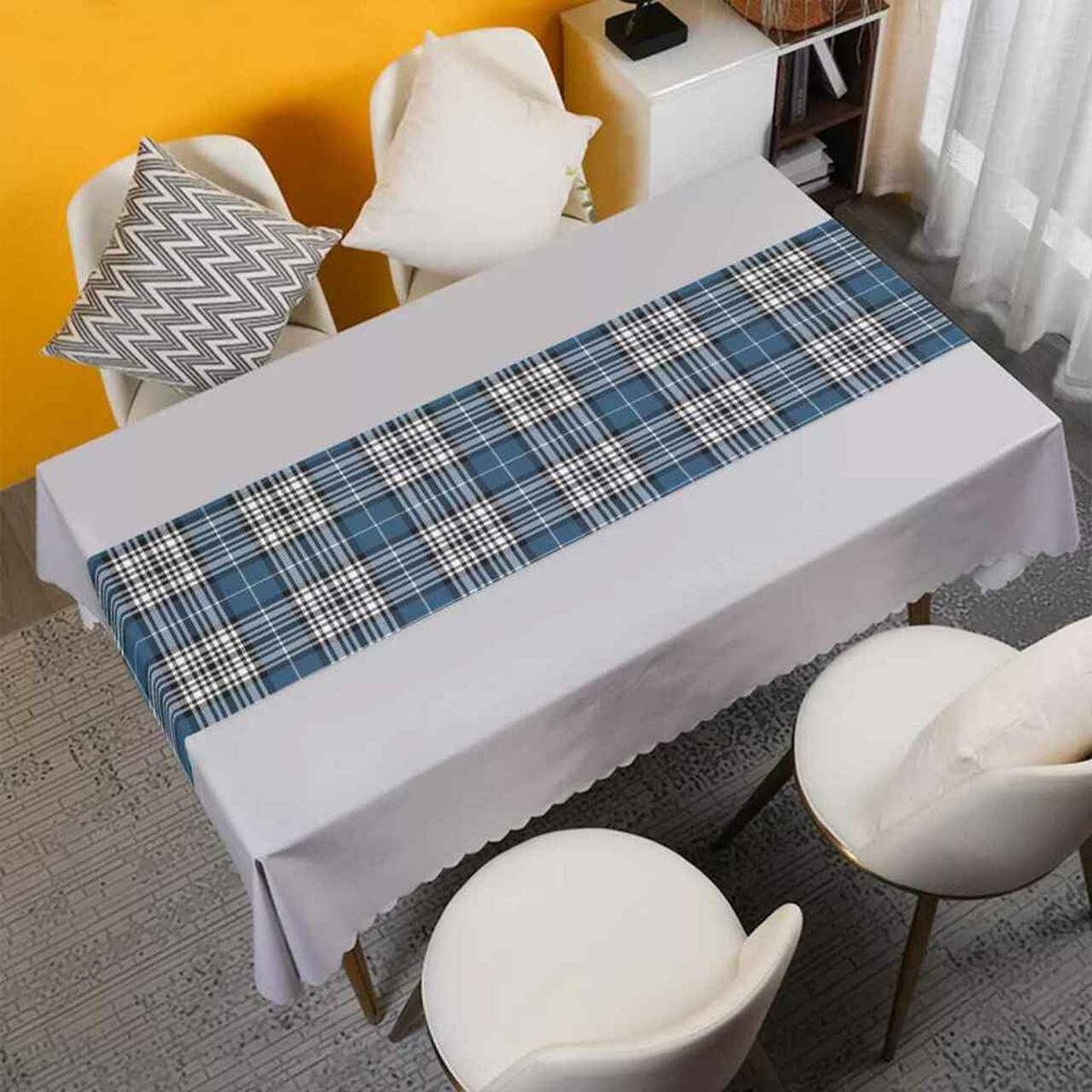 Napier Modern Tartan Table Runner - Cotton table runner